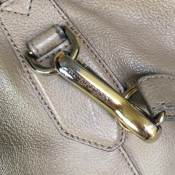 Dark Nude Burberry Leather Handbag - Picture 3 of 8